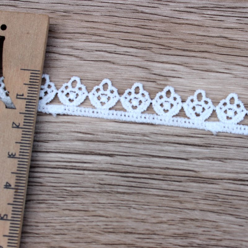 Zeal Handmade Lace Trim White Flower & Butterfly Pattern Embroidery Decoration Patchwork Ribbon DIY Sewing Garment Accessories