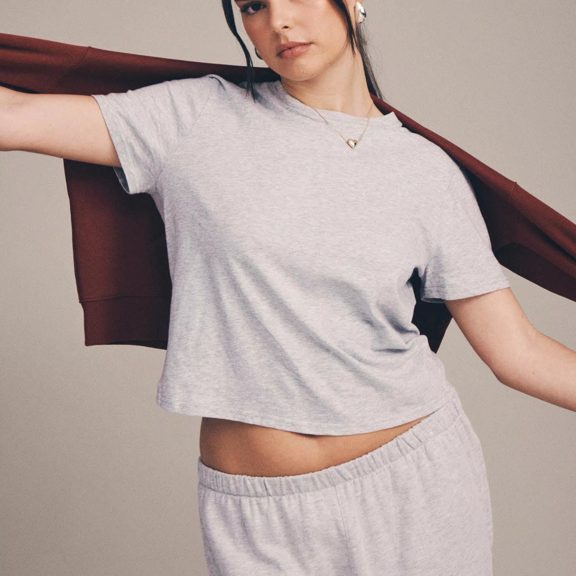Runwaylove R456 New Basic T-shirt Grey Short Sleeve