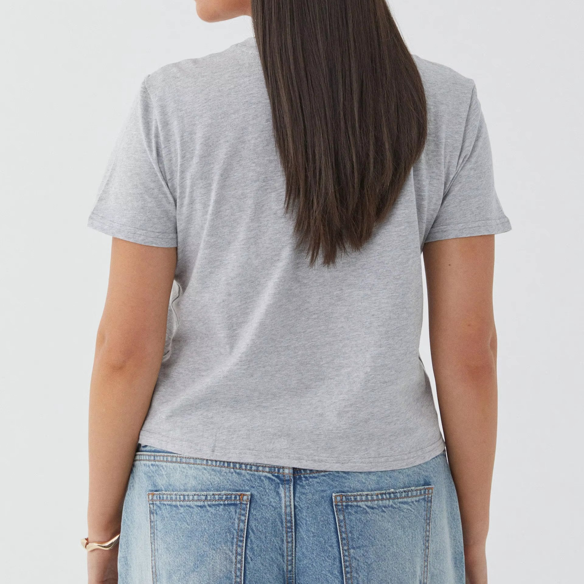 Runwaylove R456 New Basic T-shirt Grey Short Sleeve