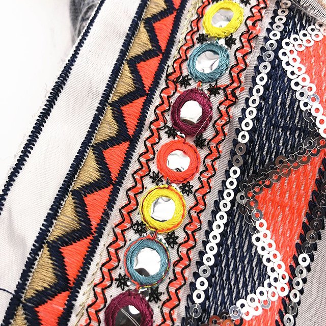 silk vintage ethnic embroidery lace ribbon trim Sequins Webbing Ethnic Style Lace Trimming