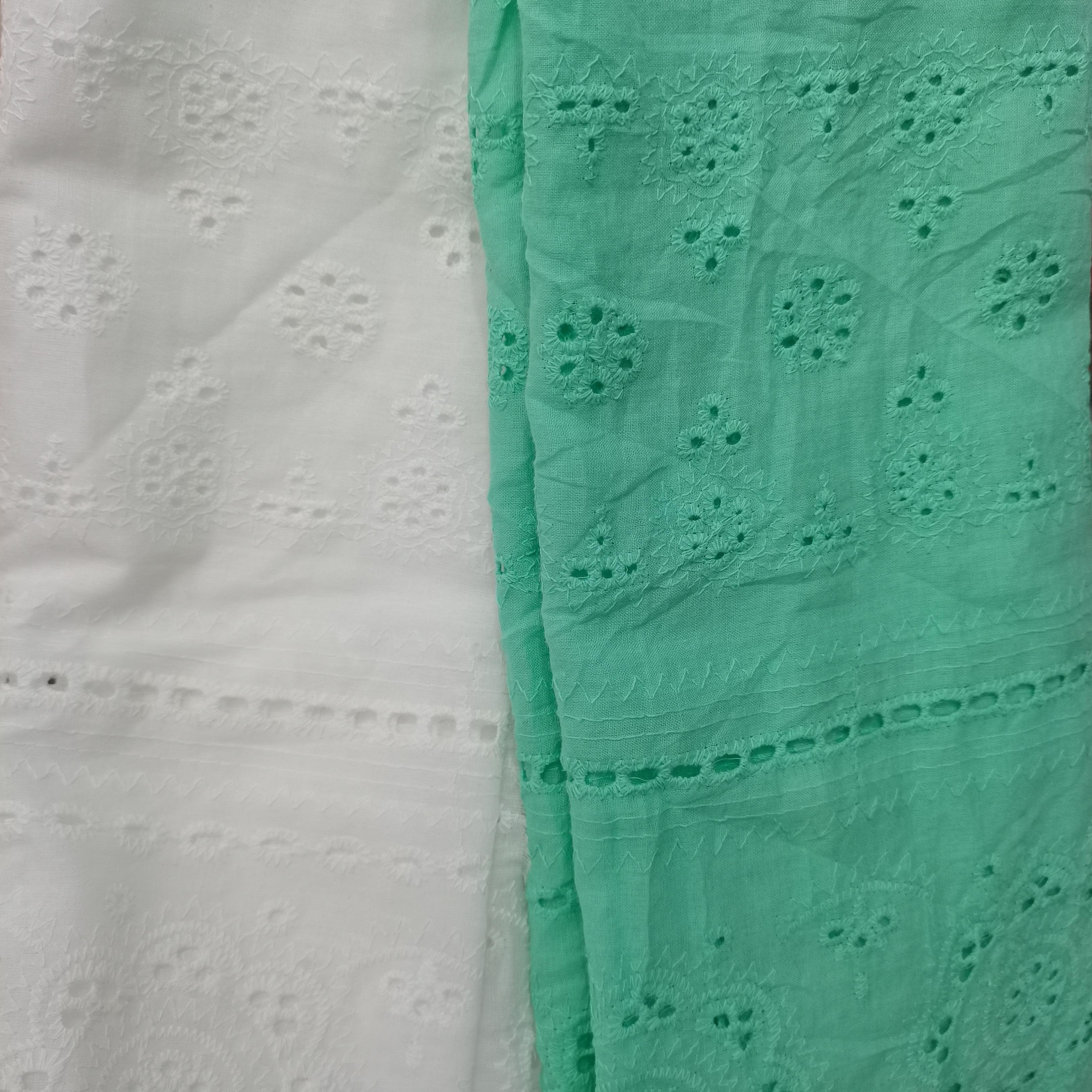 Cotton Embroidered Lace Dress Solid Carve Designs Women's Dress Made Cotton Linen Fabric Bags Weddings Decoration