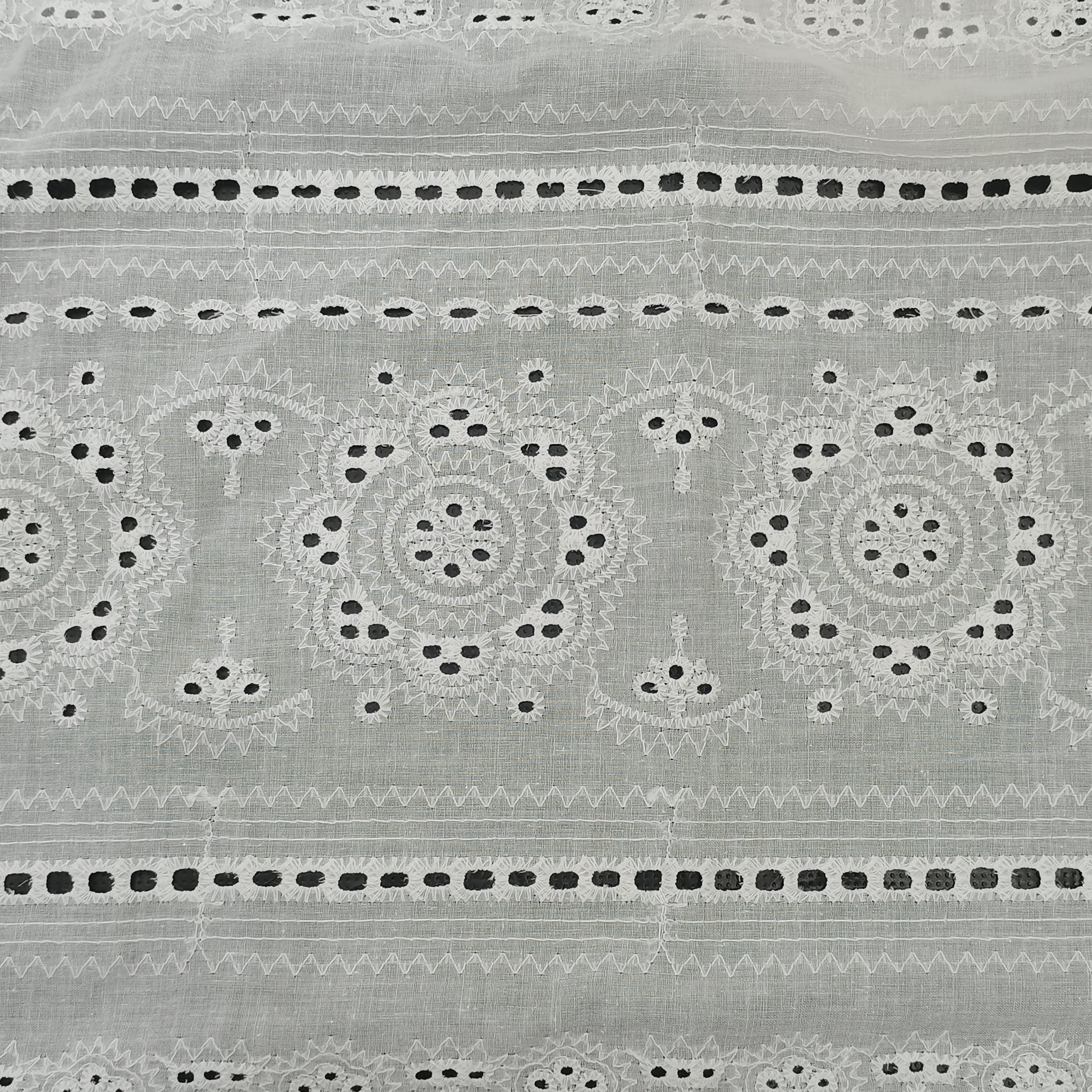 Cotton Embroidered Lace Dress Solid Carve Designs Women's Dress Made Cotton Linen Fabric Bags Weddings Decoration