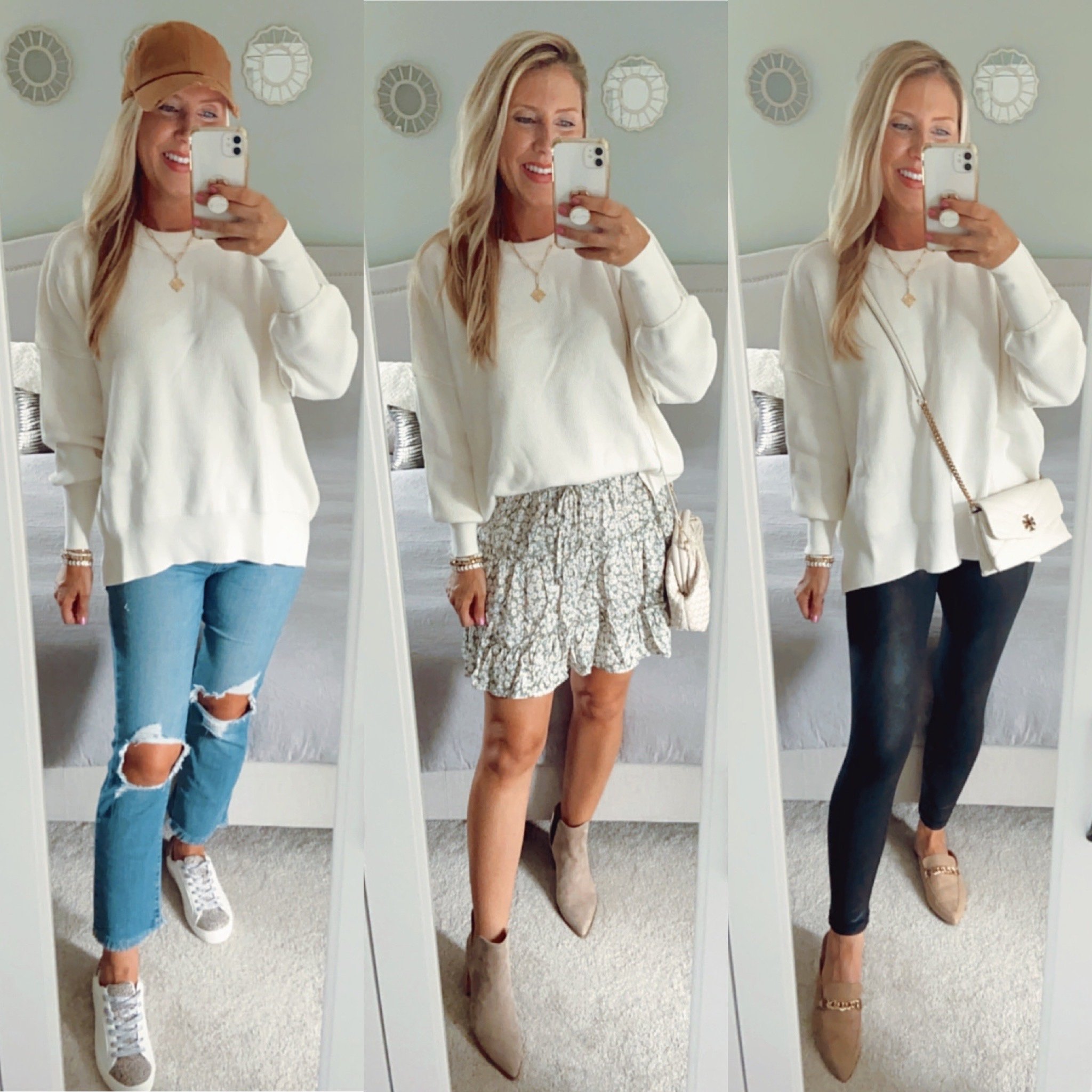 Autumn Fashion Custom Casual Puff Sleeve Batwing Designer Rib Plus Size Women's Knit Pullover Crewneck Sweaters With Split