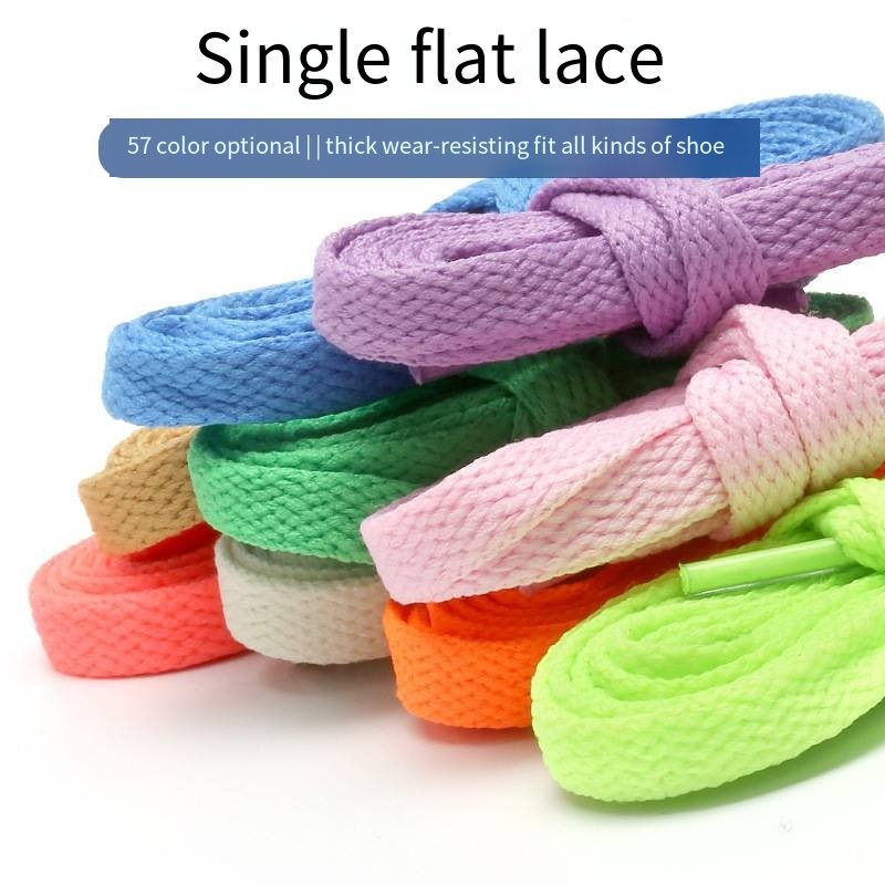 8mm single layer polyester flat color shoelaces AF1/AJ sports casual shoes Board shoes basketball shoe LACES