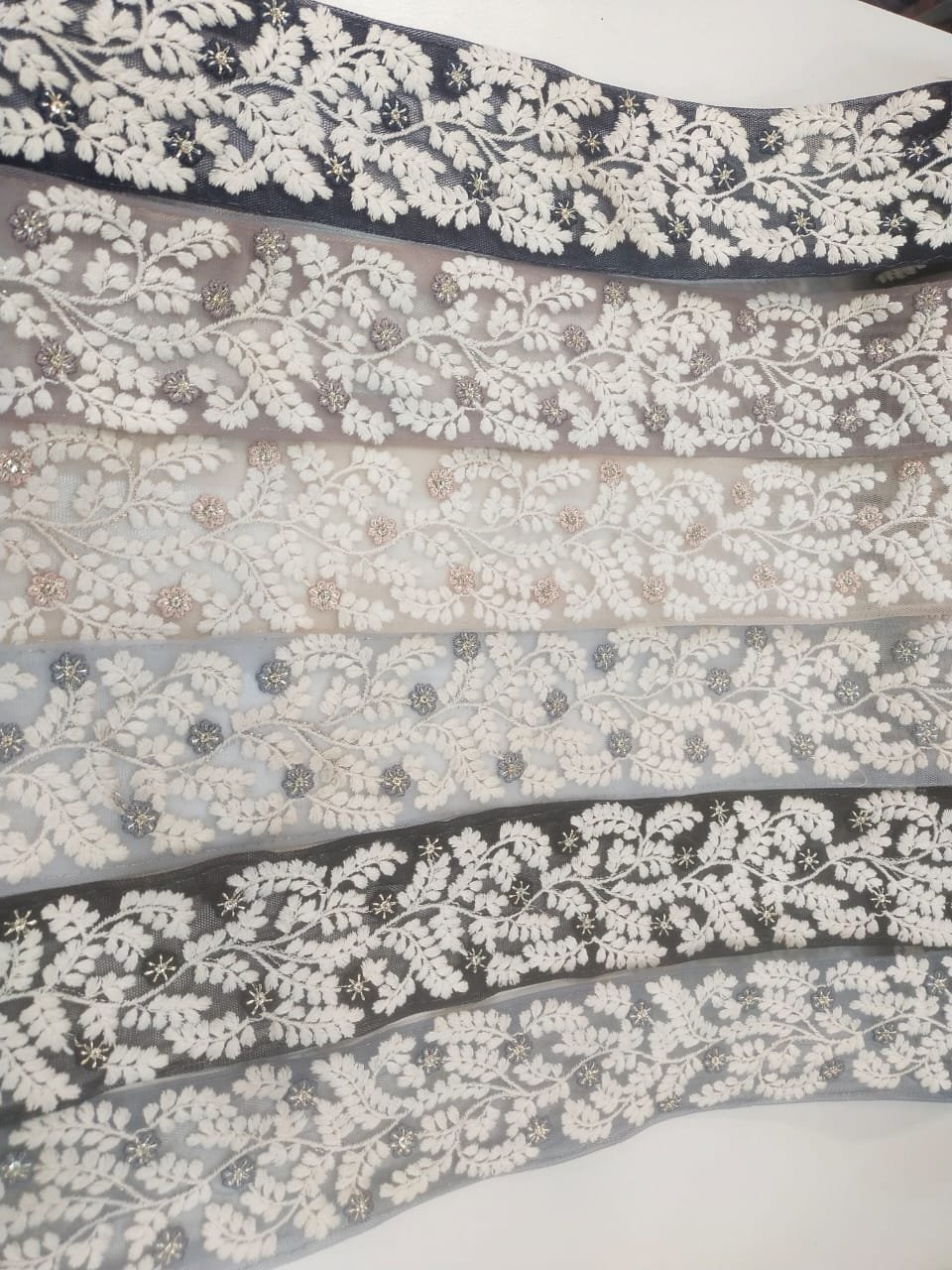 Manufacturer direct selling cotton thread embroidery lace trim designer fabric lace embroidery Dentelle de coton
