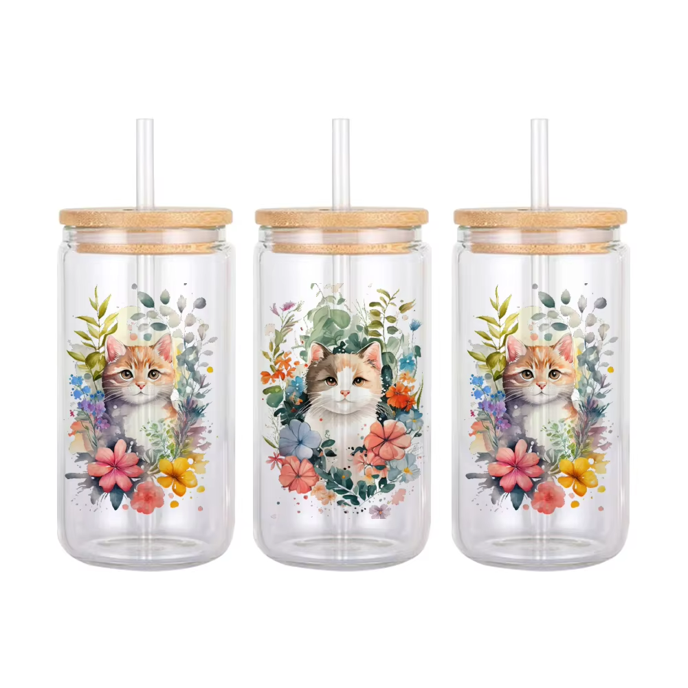 UV DTF Transfers Stickers for 16oz Cups and Bottles Heat Transfer Printing