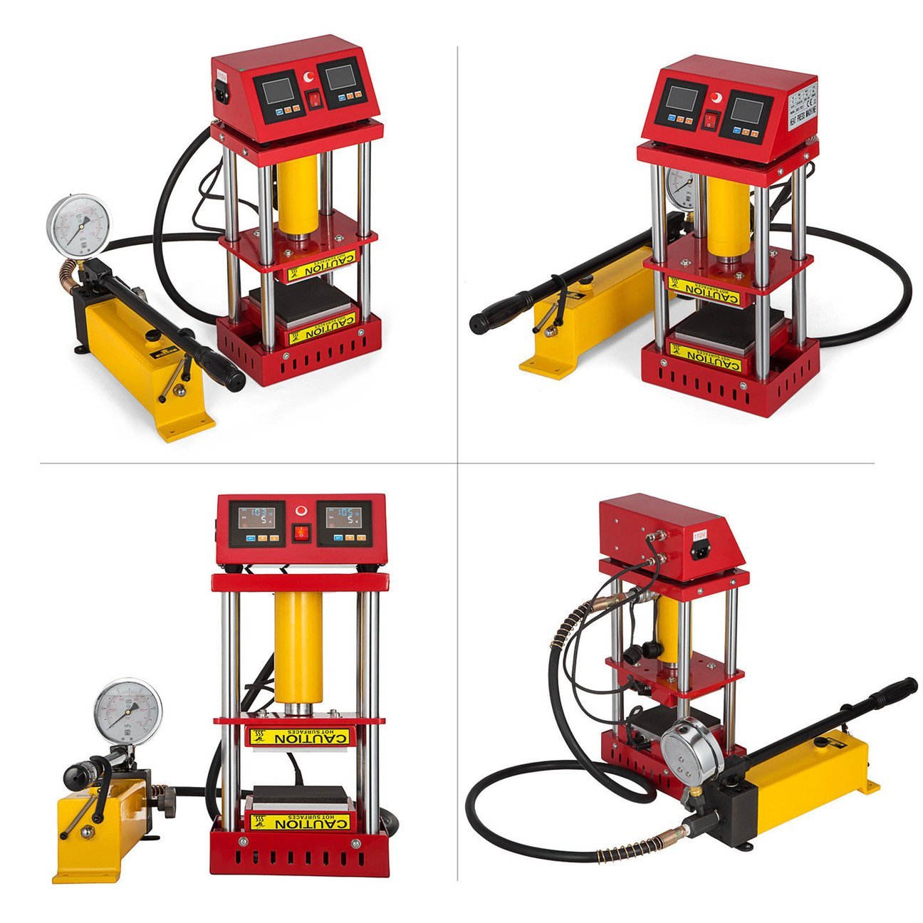 dual heating plates 5x5 machine hydraulic New Arrival 10 ton - 20 Ton Dual Heating Plates Prensa de Heat Press
