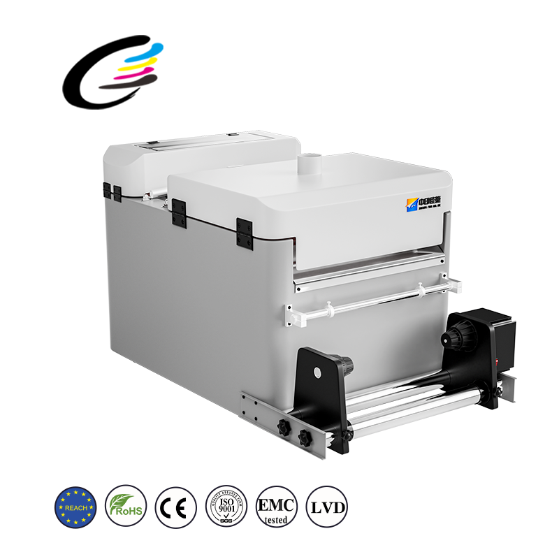 Fcolor 2024 Digital Tshirt Printer Dtf Pet Transfer Film Powder Shaking Machine For T-shirts Cloth