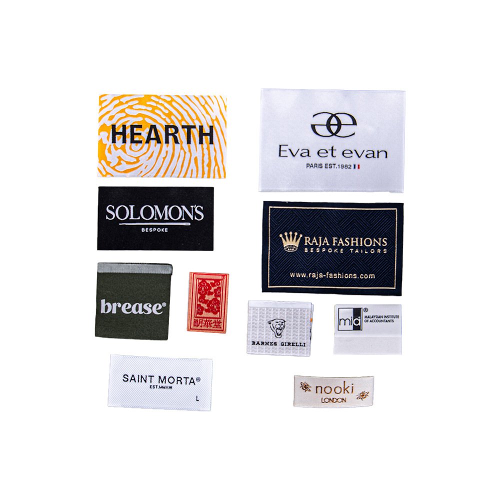 Custom Garment Rubber Embossed Logo on Woven Label Iron On 3D Silicone Printing Rubber Labels For Clothing