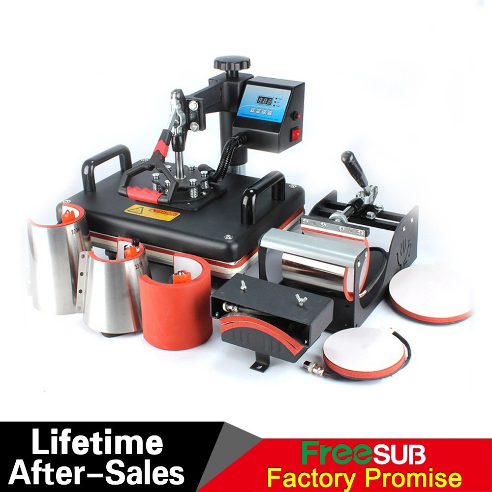 Freesub 8 In 1 Combo heat press machine Mugs Cup tshirt Printing Machine t-shirt sublimation machine 8 1