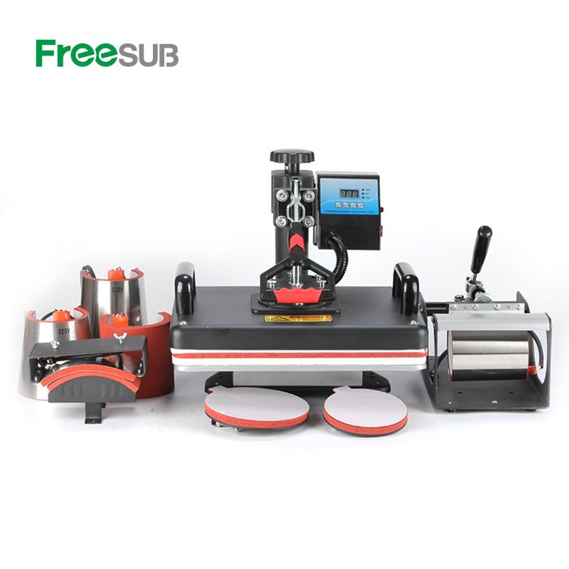 Freesub 8 In 1 Combo heat press machine Mugs Cup tshirt Printing Machine t-shirt sublimation machine 8 1