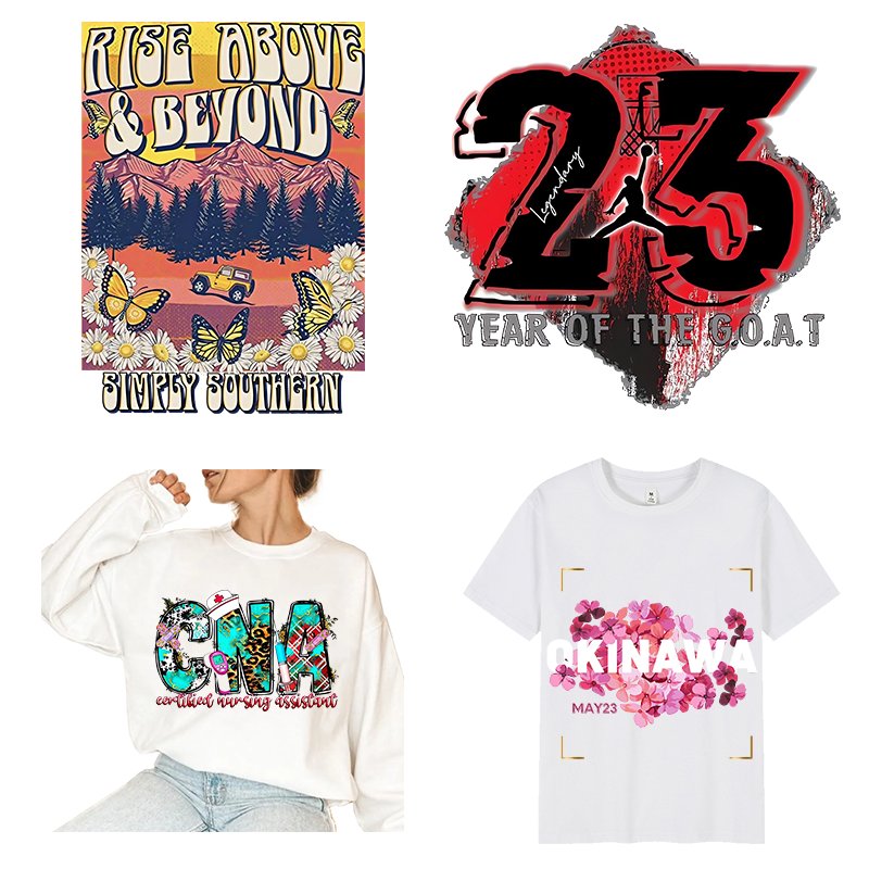 Design Washable Garment \ Jeans \ Shoes \ Bags\socks Dtf Digital Printing Custom Namely Pressure Heat Transfer Printing 10 Pcs