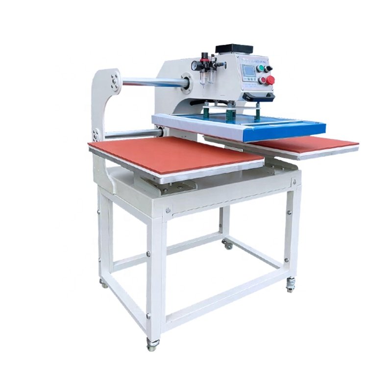 pneumatic heat press double station t-shirt printing machine heat presst fabric heat transfer printing machine