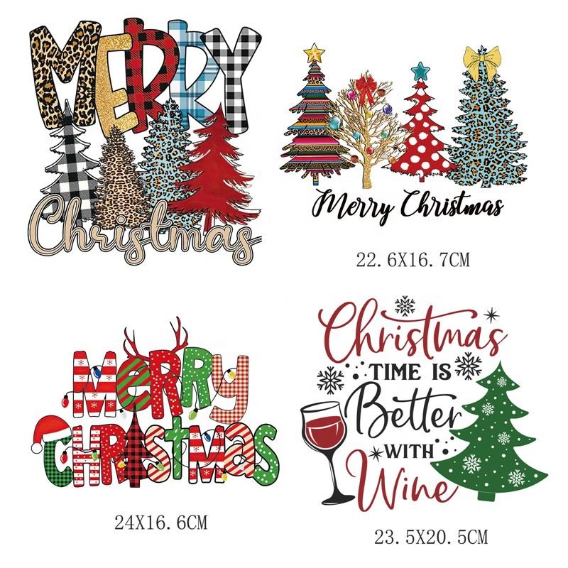 Plastisol Ink Christmas Santa Heat Transfer Christmas Thin Matte Clear Film Screen Print Heat Transfer Iron on for clothes