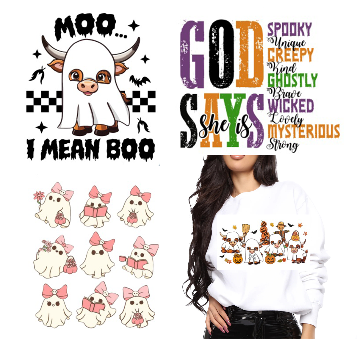 Screen Printed Heat Transfers Machine Dtf Transfers Designs Custom Halloween Design Screen Print Transfer For T Shirt