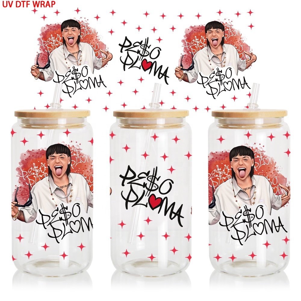 Custom star wholesale factory tumbler uvdtf no need heat sticker transfer printing decals 3D waterproof uv dtf wraps for cups