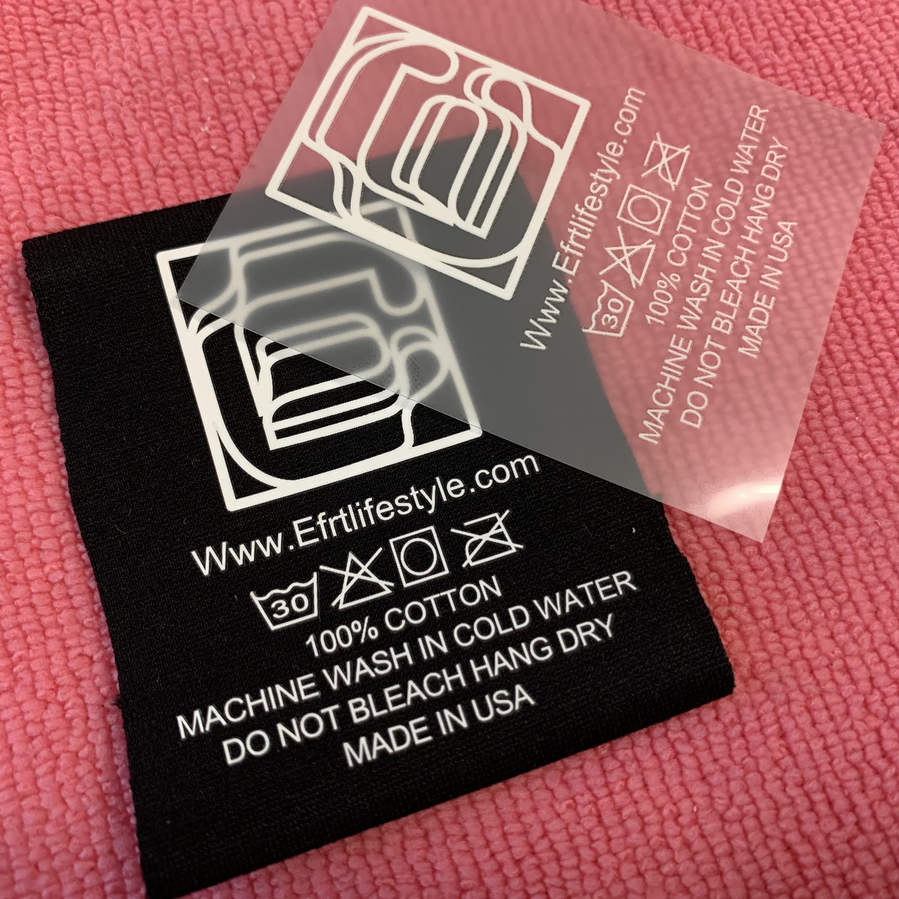 Factory price high quality heat transfer care instruction label for underwear,washable heat press transfer sticker for clothing