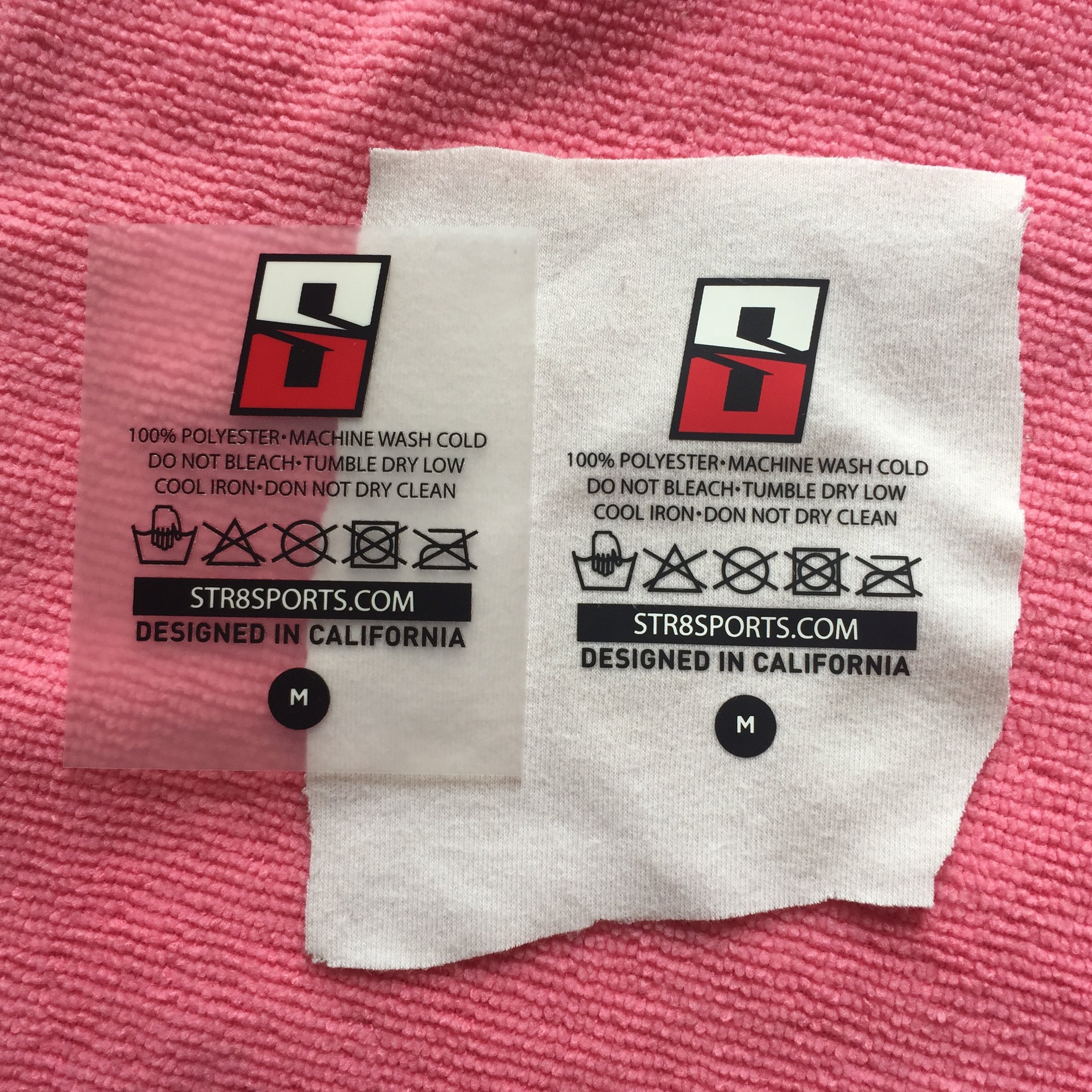 Factory price high quality heat transfer care instruction label for underwear,washable heat press transfer sticker for clothing