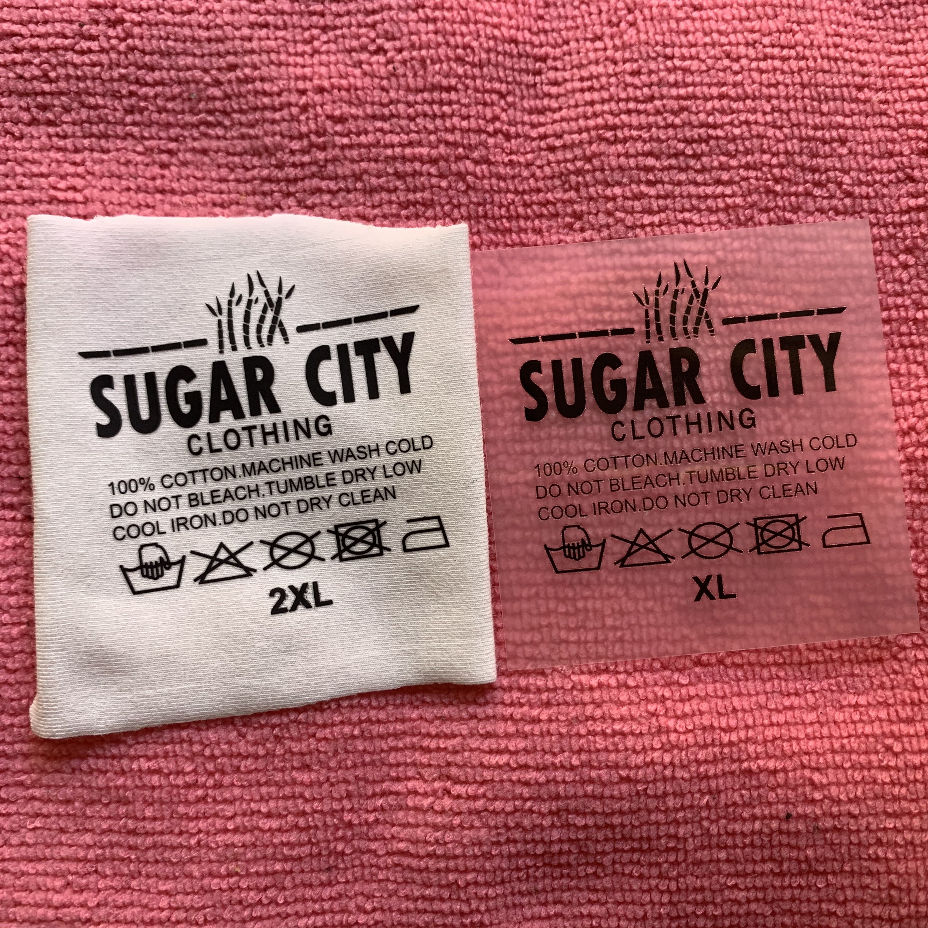 Factory price high quality heat transfer care instruction label for underwear,washable heat press transfer sticker for clothing