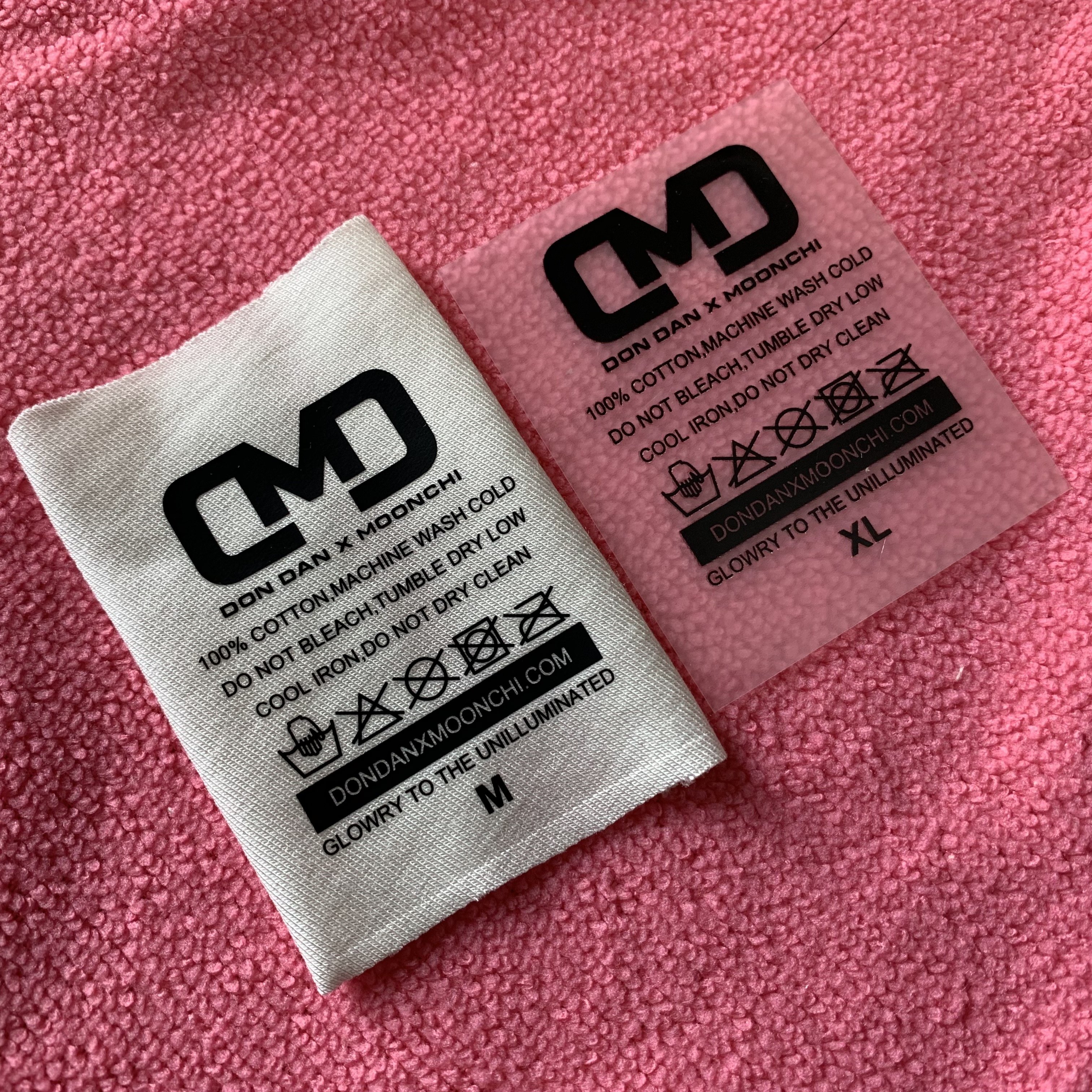 Factory price high quality heat transfer care instruction label for underwear,washable heat press transfer sticker for clothing
