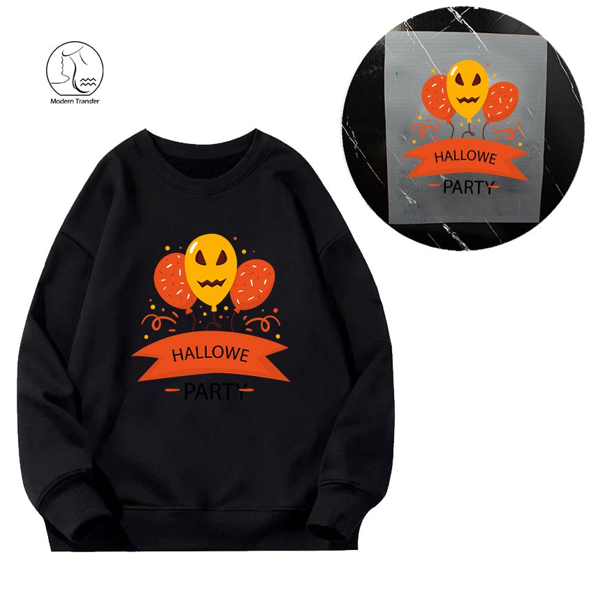 Yunshang Hot Sale Custom Halloween DTF Heat Transfer Print Flat Effect Screen Heat Transfers Printing for T-Shirts