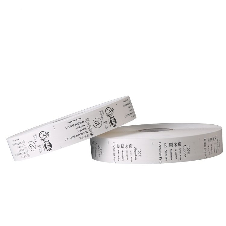 Custom design polyester satin cotton nylon taffeta clothing labels tape safe wash care label printing for garment