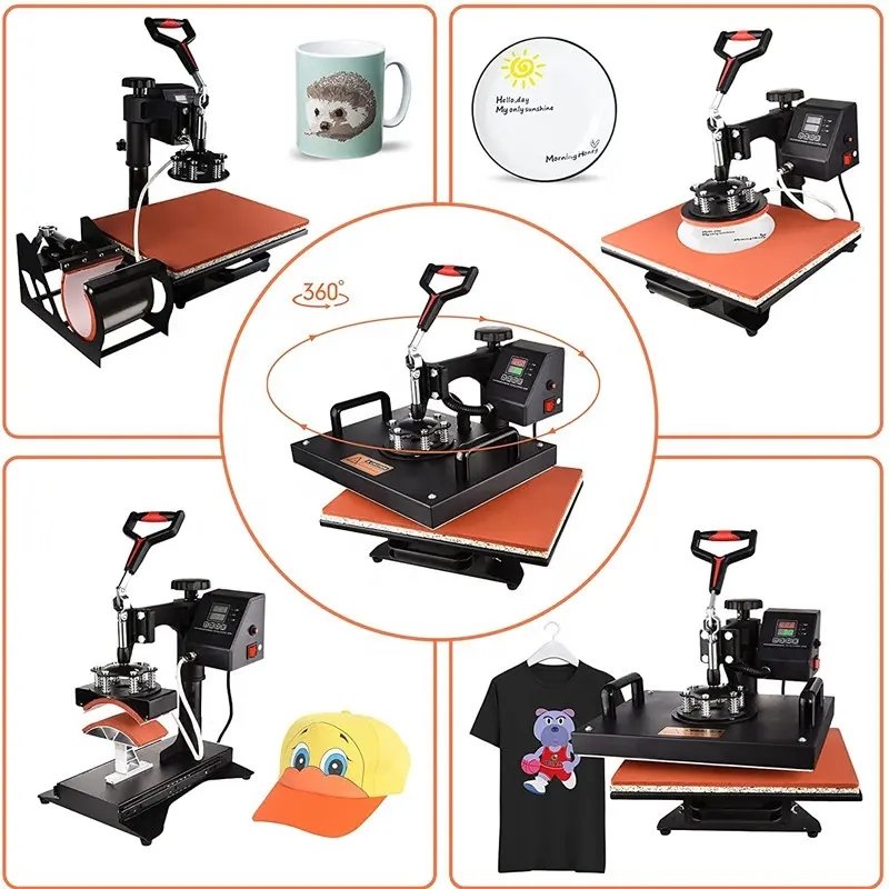 New Arrival 8 In1 29x38cm Flatbed Transfer Printing Machine Heat Press Machines