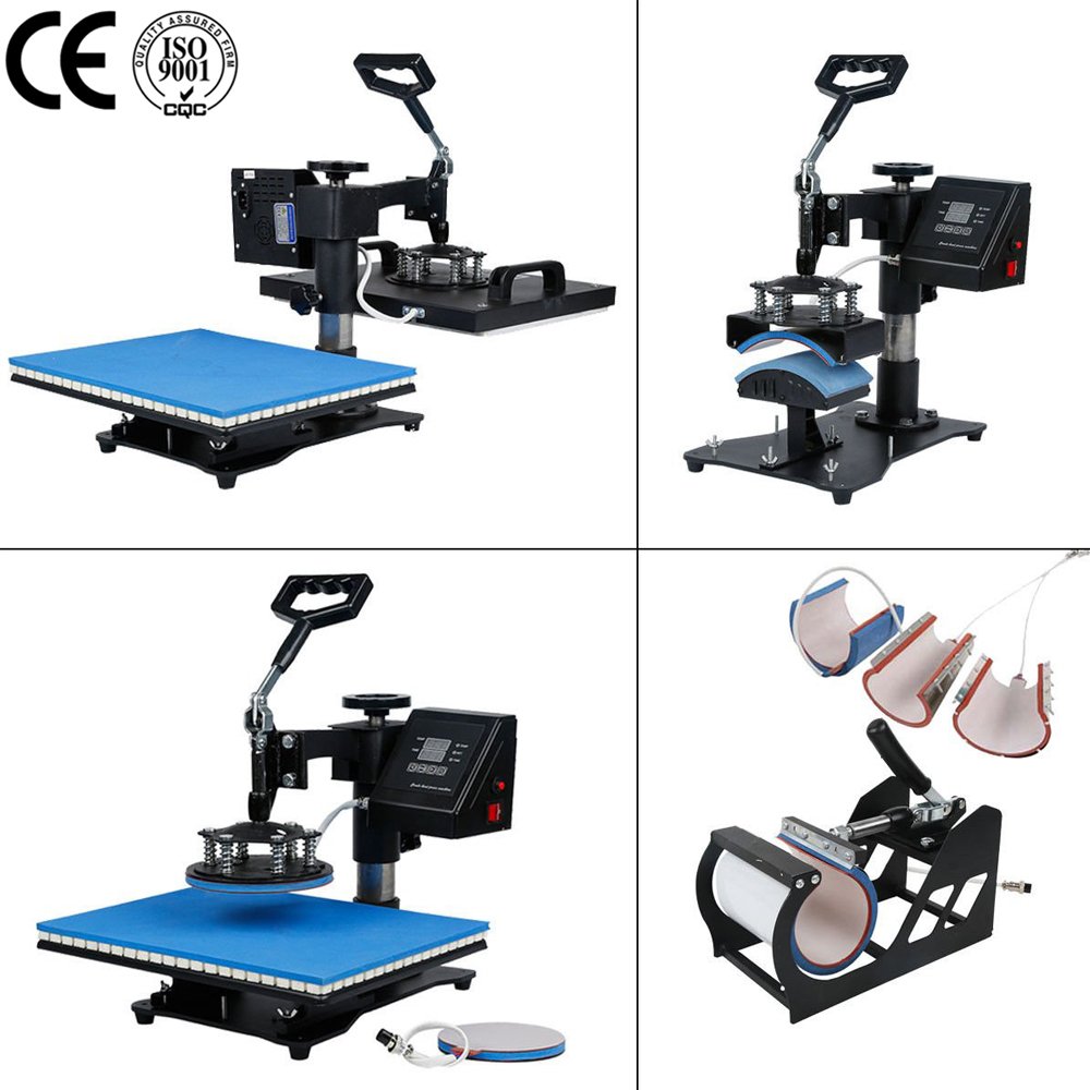 Combo Heat Press Printer Machine Thermal Transfer Printer for Hat/mug/plate/t-shirts Printing Machine Double Display 9 in 1