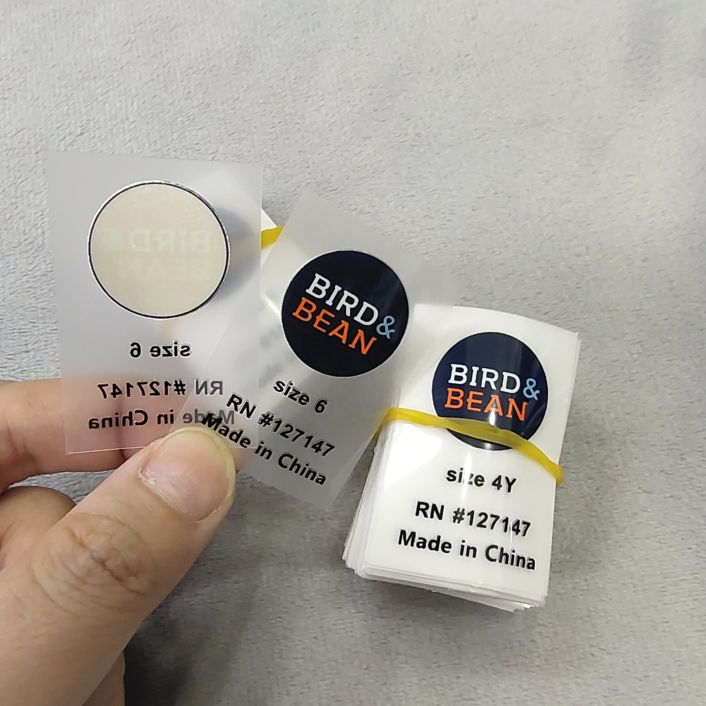 Custom Your Logo Printed Label Heat Transfer Garment Labels Iron On Clothing Washable Collar Label Shirt Tags