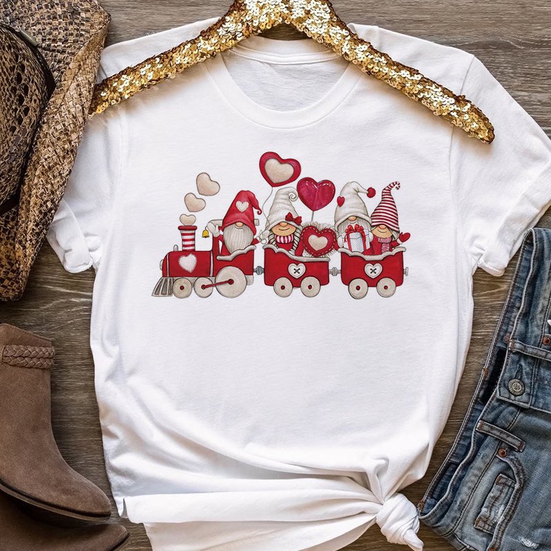 Valentines Day Heat Transfer for T Shirts Heat Press Stickers Transfer Printing Iron On Transfer for Clothes