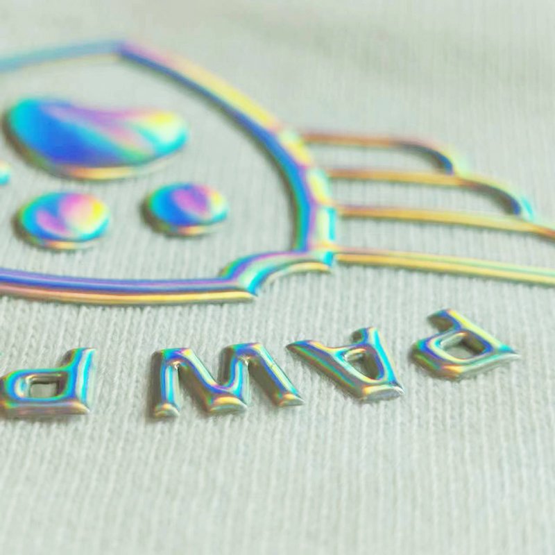 Factory Custom PVC heat transfer printing gold badge 3D logo electroform embossed metallic transfer stickers