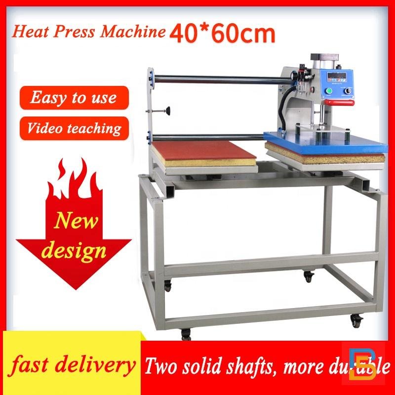 Hot Sale 40*60cm Sublimation Double Station Flat Press Machine Manual Automatic Grade New Flatbed Printer for T-Shirt Fabrics
