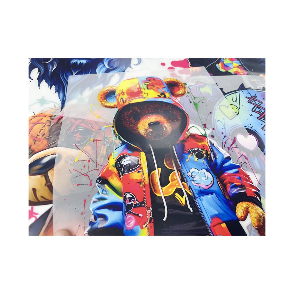 Heat Transfer Sticker Garment Hot Press Custom Clothing Label Plastic Custom DTF Transfer Printing Washable Custom Color 10 Pcs