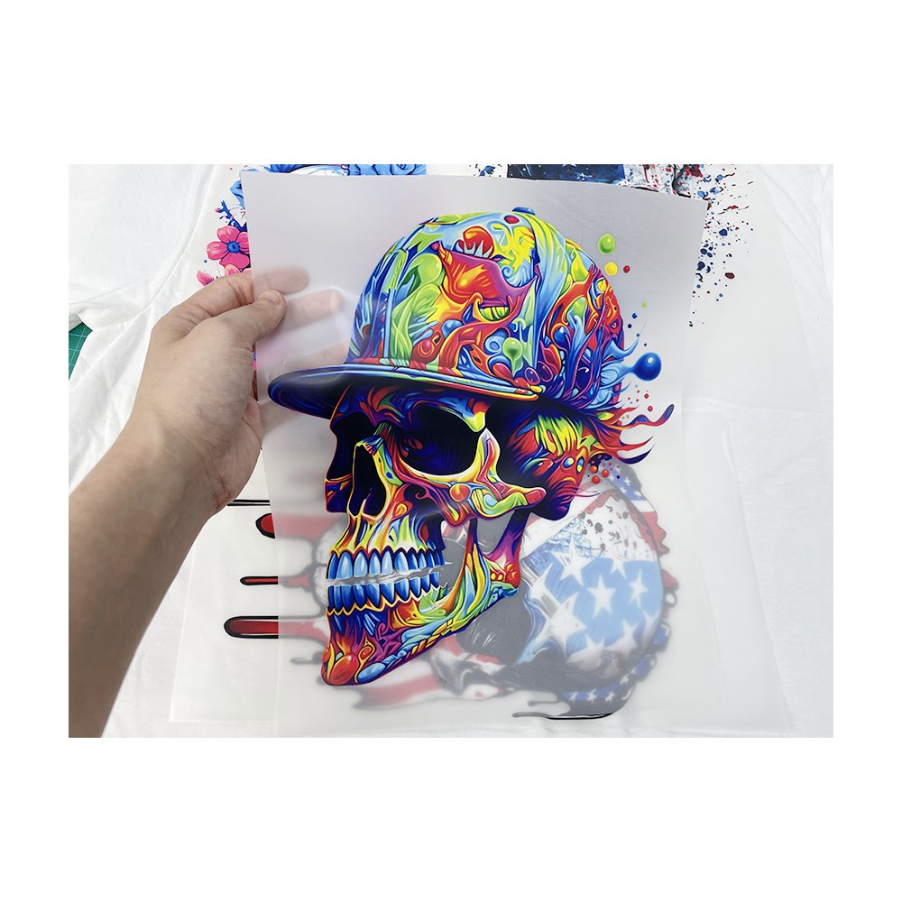 Heat Transfer Sticker Garment Hot Press Custom Clothing Label Plastic Custom DTF Transfer Printing Washable Custom Color 10 Pcs