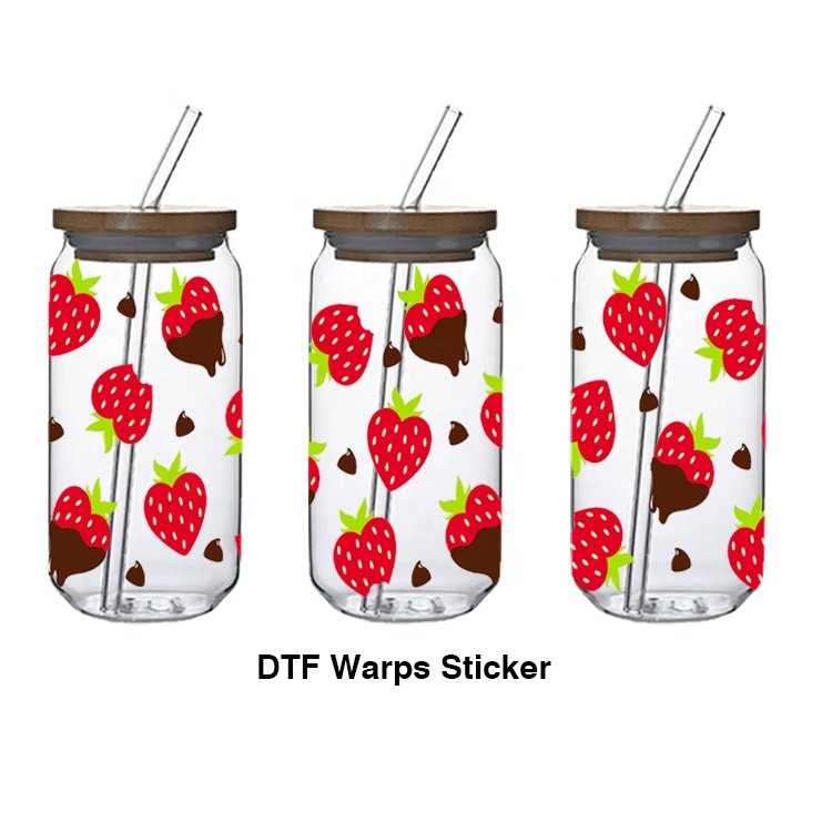 Supplier Custom Design Logo Water Proof Wraps UV DTF Warps Transfers Sticker for Cups Tumblers