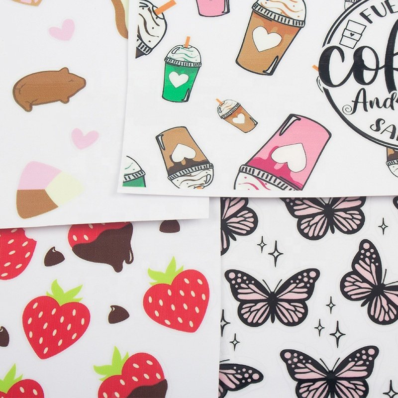Supplier Custom Design Logo Water Proof Wraps UV DTF Warps Transfers Sticker for Cups Tumblers