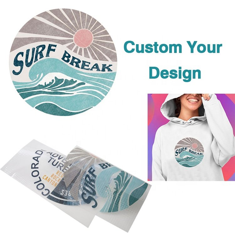 Heat Press Digital Printing Labels Factory Custom Logo Plastisol DTF Heat Transfer Stickers for Garment
