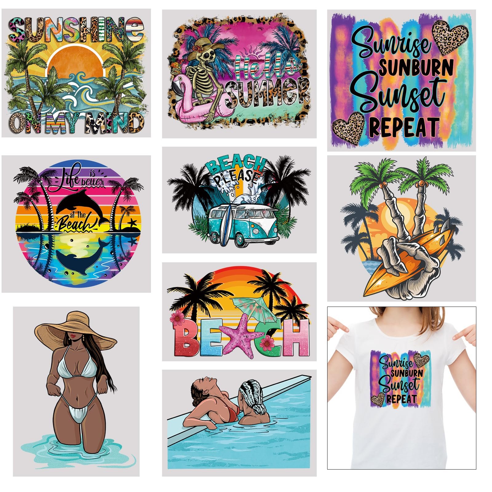 Wholesale custom dtf iron on transfers heat press sticker transfer printing logo designs clothes stickers for t shirts