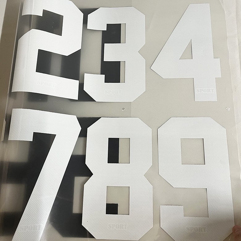 Wholesale services heat transfer production service t shirt clothing jersey number vinyl label iron on custom transfer printing