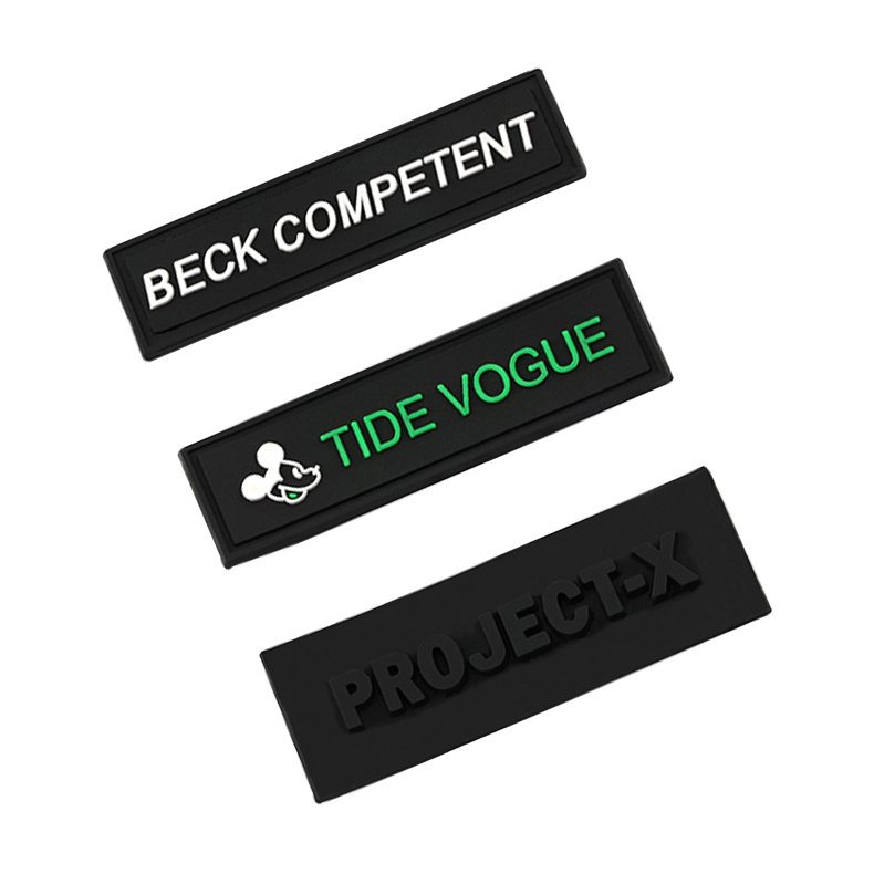 Garment Accessories Factory Custom Soft Silicone Label Clothing Luggage Shoes Pvc Rubber Patches 3D Embossed Logo