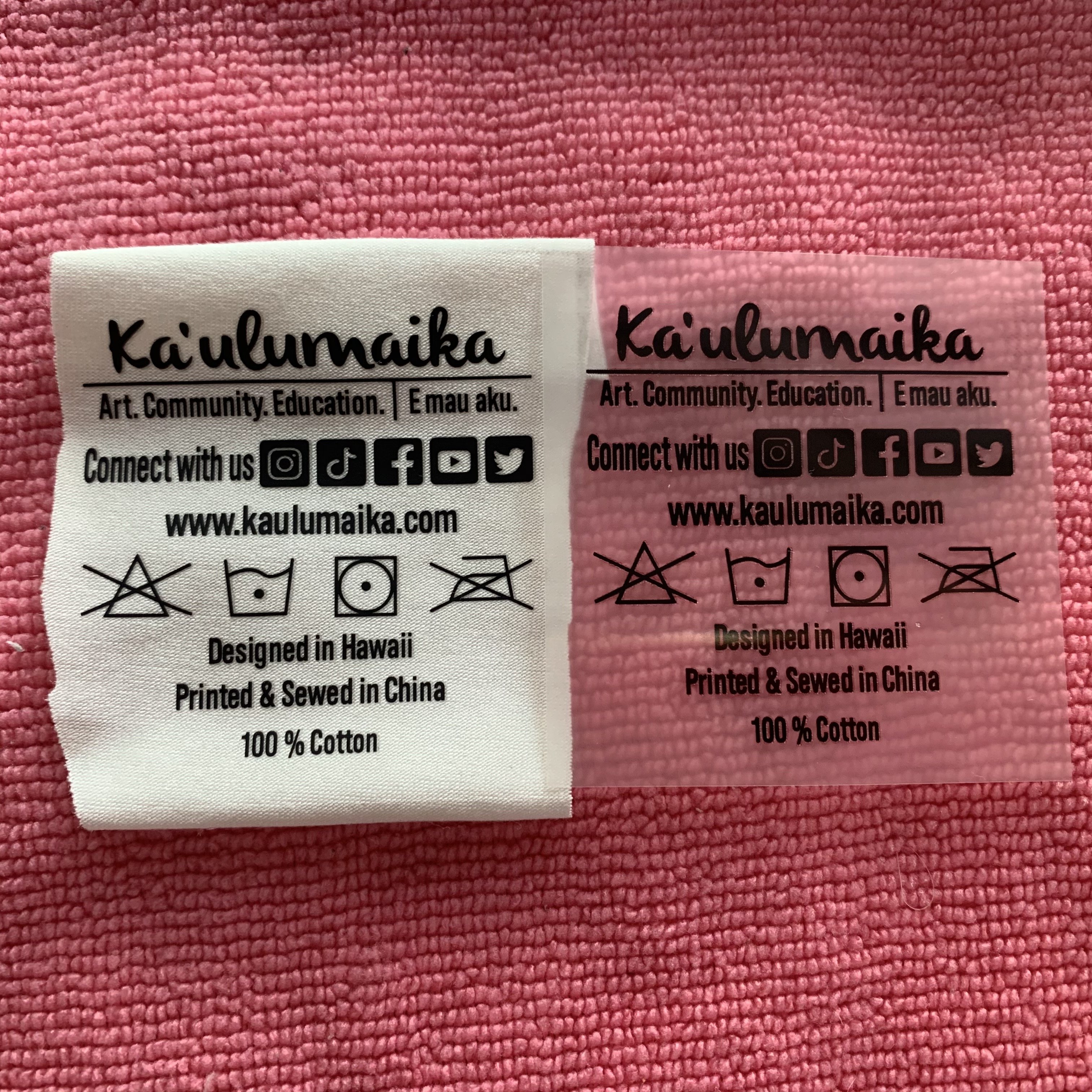 Low quantity tagless neck heat transfer label for shorts,washing vinyl film heat press clothing label for scarf