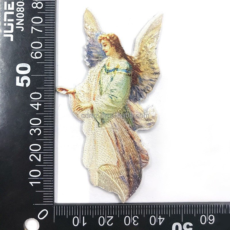 Heat Transfer Printing Customized Brand Logo Cartoon Sublimation Patches Iron On Woven Embroidery Badge For Garment