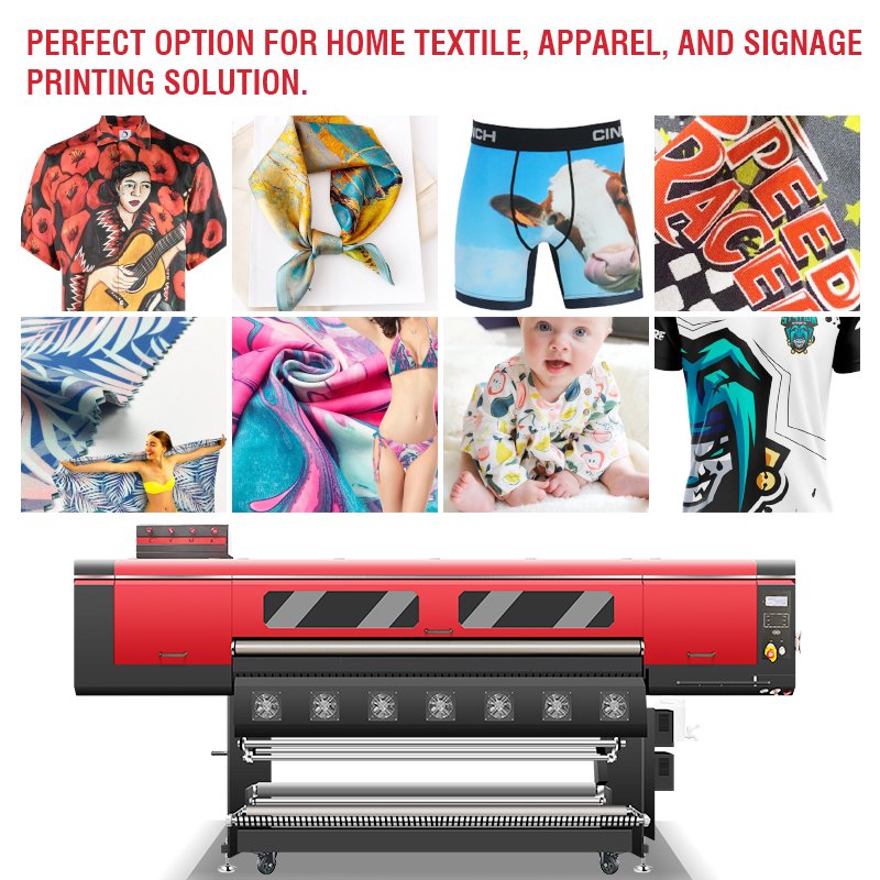 MT P1908A1 A1 Dye Sublimation Printer with 8pcs Epson i3200 Printheads for Precision Transfer Paper Printing