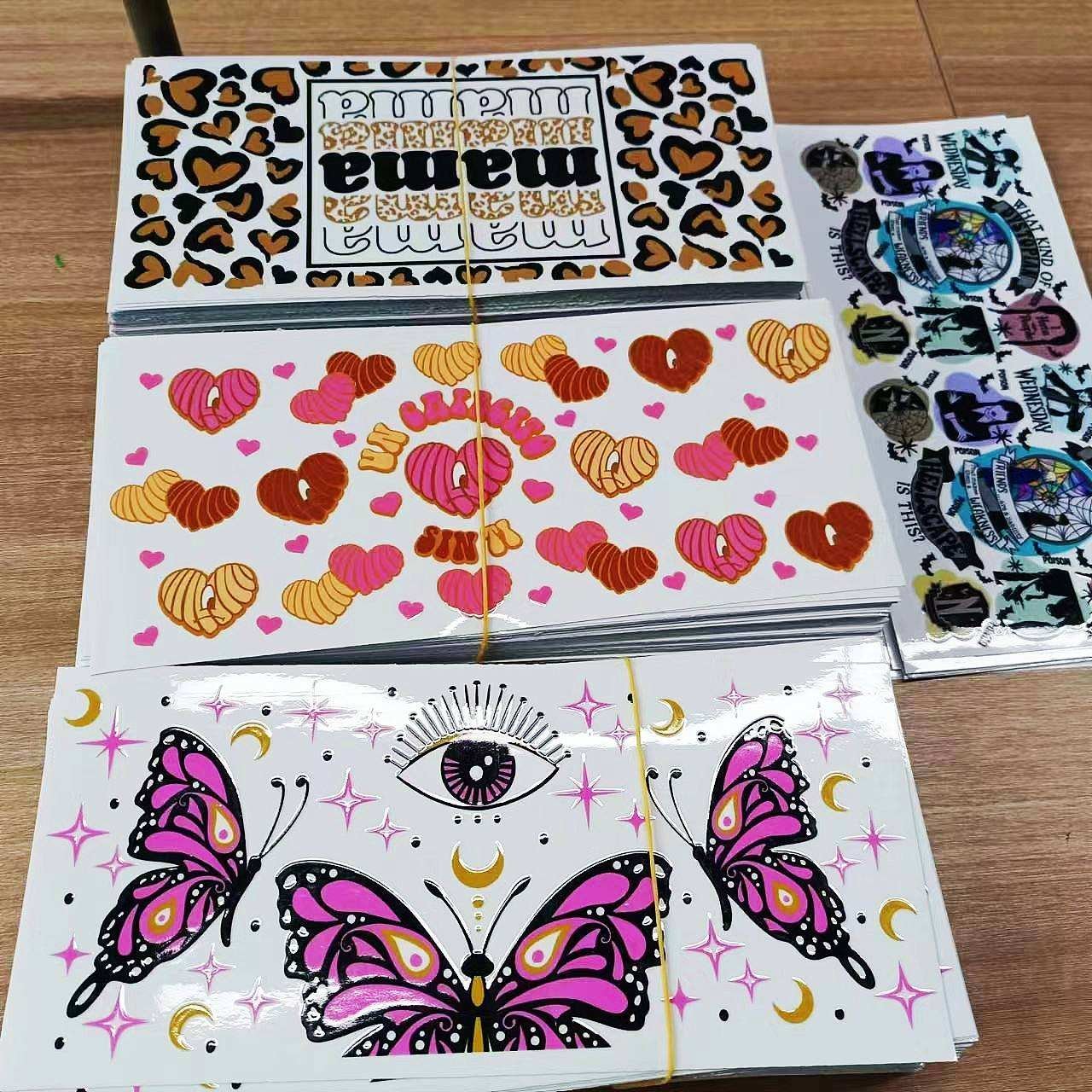 Supplier Professional Waterproof Cup Wrap uv dtf heat press stickers transfer printing vinyl stickers