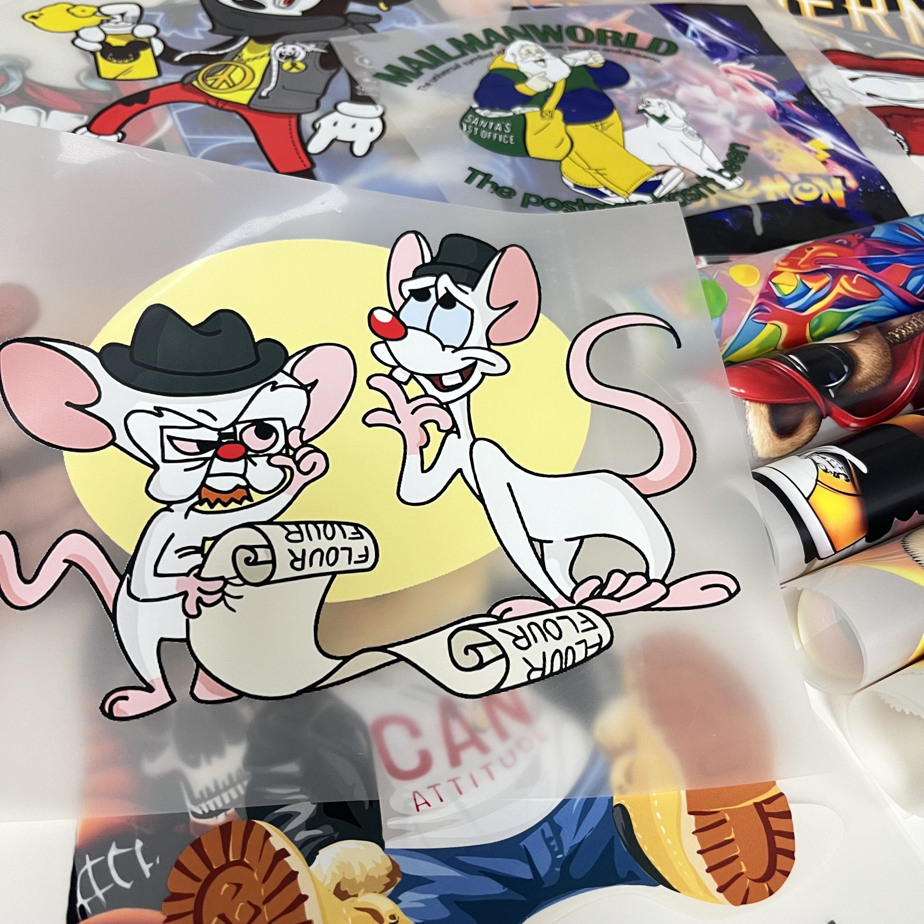 DTF Transfers Plastisol Heat Transfer Stickers Garment Color Screen Heat Transfer Printing for T Shirts Custom Color 10 Pcs