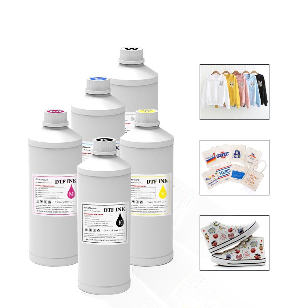 Erasmart dtf cmykw ink Heat Transfer Pet Film Dtf Ink For Pet Film Dtf Printer