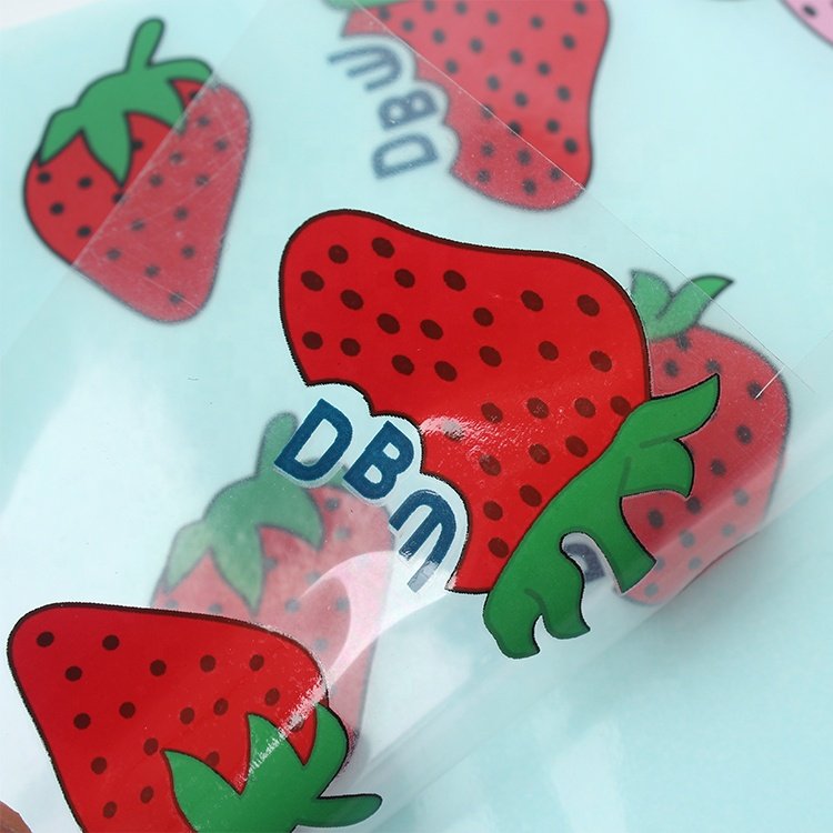Wholesale Peel Cold Transfer Printing Sticker with Custom Cute Cartoon Logo