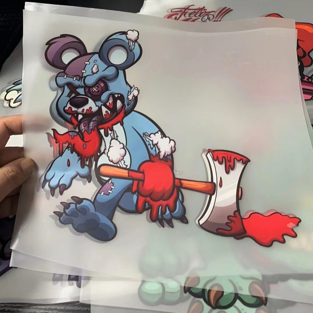 custom logo sticker heat transfers transfer printing dtf transfers designs ready to press dtf stickers for t-shirts