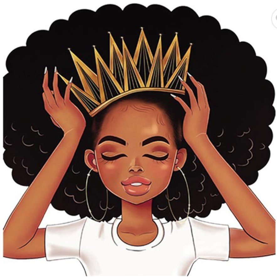 Afro Girl Offset Print Heat Transfer Custom Iron on Sticker for T-shirt