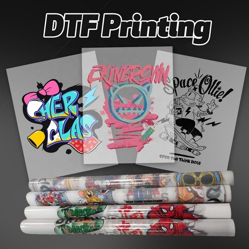 Custom Manufacturer Heat Transfer PET Film DTF Transfer Film DTF Roll 60 cm for DTF Printer T-shirt Printing Machine